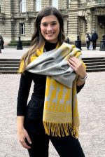 Mustard & Grey Polar Cotton Shawl – The Warm Glow of the Andes – Andean Essence Collection - Image 2