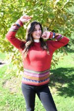 Red Baby Alpaca Pullover – Inca Borders | Andean Essence Collection - Image 7