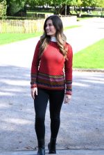 Red Baby Alpaca Pullover – Inca Borders | Andean Essence Collection - Image 6