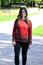 Red Baby Alpaca Pullover – Inca Borders | Andean Essence Collection - Image 5