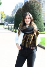 Black & Camel Polar Cotton Shawl – Timeless Sophistication, Andean Soul – Andean Essence Collection - Image 3