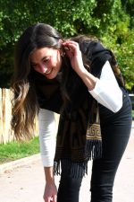 Black & Camel Polar Cotton Shawl – Timeless Sophistication, Andean Soul – Andean Essence Collection - Image 4
