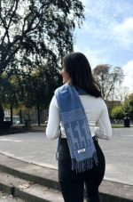 Blue Lavender & Grey Shawl – Calm Elegance of the Andes - Andean Essence Collection - Image 5