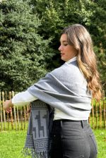 Grey Polar Cotton Shawl – The Essence of Andean Calm – Andean Essence Collection - Image 6