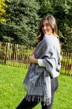 Grey Polar Cotton Shawl – The Essence of Andean Calm – Andean Essence Collection