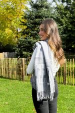 Grey Polar Cotton Shawl – The Essence of Andean Calm – Andean Essence Collection - Image 4