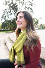 Green & Yellow Baby Alpaca & Silk Shawl – Light & Renewal | Ethical Artisan Luxury - Image 4