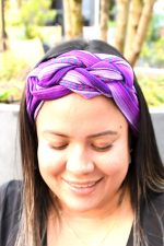 Violet & Mauve Handwoven Headband – Andean Aura Collection - Image 5