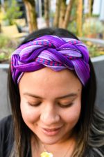 Violet & Mauve Handwoven Headband – Andean Aura Collection