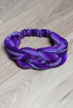Violet & Mauve Handwoven Headband – Andean Aura Collection - Image 3