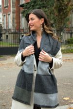 Baby Alpaca Scarf – Gradient Soft Grey, Green & Beige Shades for Timeless Style - Image 6