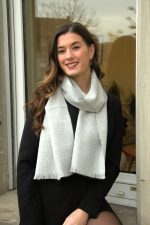 Light Silver Grey Baby Alpaca Scarf – Soft, Elegant and Naturally Refined - Image 3