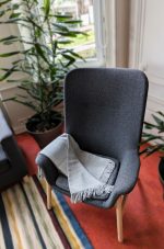 Silver Grey Baby Alpaca Throw – Ultra-Soft Minimalist Luxury in Pure Peruvian Fiber - Image 2