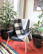 Baby Alpaca Checkered Throw – Warm Grey, Soft Beige & Black in Timeless Andean Elegance - Image 7