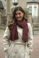 Burgundy Brown Baby Alpaca Scarf – Soft, Warm & Timeless Elegance - Image 2