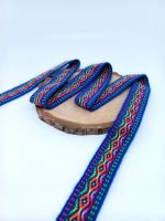 2.5 cm Andean Heritage Ribbon – Handwoven Soul | Full Colors Wool Ribbon Collection – Sold by the Meter - Image 2