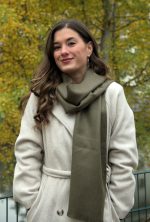 Olive Green Baby Alpaca Scarf – Timeless Natural Elegance in Pure Andean Softness - Image 2