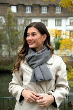 Solid color Baby Alpaca Scarf – 100% Baby Alpaca | Grey & Beige| Ethical Peruvian Luxury - Image 3