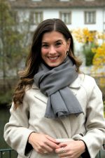 Solid color Baby Alpaca Scarf – 100% Baby Alpaca | Grey & Beige| Ethical Peruvian Luxury - Image 2